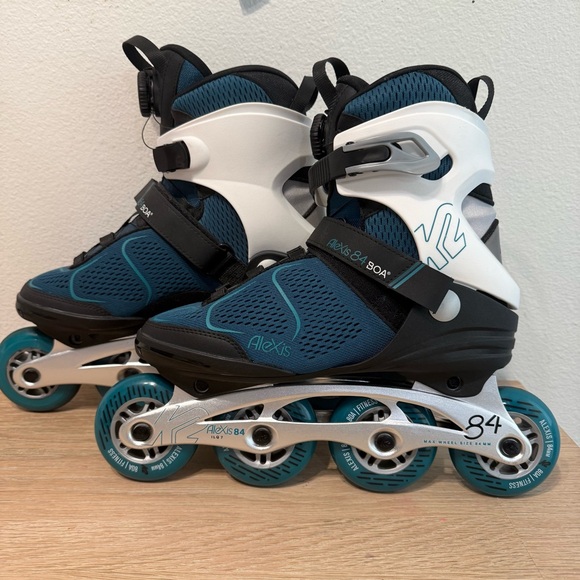 Alexis Teal and White Inline Skates - Picture 4 of 12